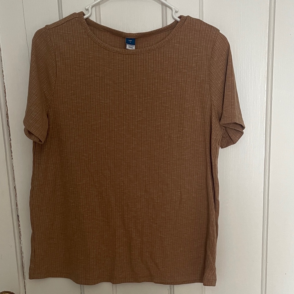 Old Navy Women's Tan Short Sleeve Tee